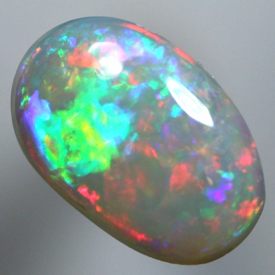 SOLID SEMI BLACK OPAL Rainbow of magenta, crisp red, green and violet
